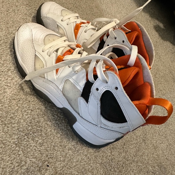 Jordan Kids Sneakers - White Black and Orange